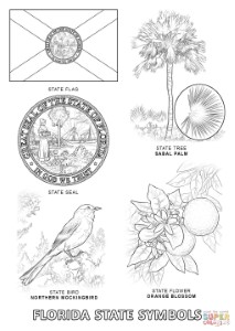 Florida State Symbols coloring page | Free Printable Coloring Pages