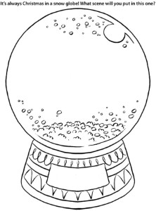 Kids Page: Snow Globe Coloring Pages