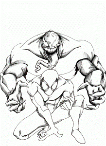 Free Coloring Pages Of Venom From Spiderman - Coloring