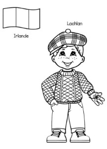 Lachlan Irish Kid from Around the World Coloring Page: Lachlan ...