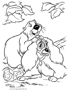 Lady and the Tramp coloring pages - Coloring pages for kids