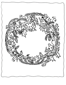 Beautiful Christmas Wreath Coloring Pages - Coloring Pages For All ...
