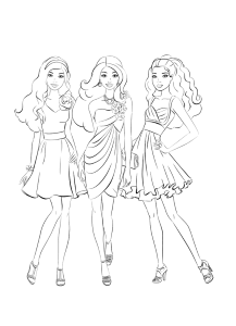Girlfriend Barbie doll - Coloring pages for you