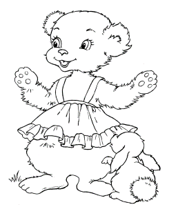 Teddy Bear Coloring Pages | Free Printable Bear and bunny Coloring