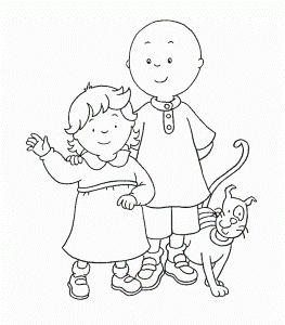 Caillou Coloring Pages Swimming - Coloring Pages For All Ages