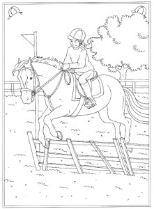 Kids-n-fun.com | Coloring page At the stables At the stables