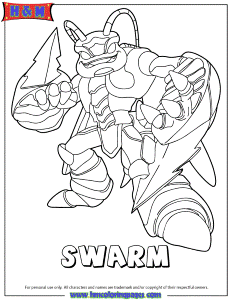 sky landers hot head Colouring Pages