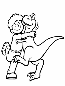 dinosaur face Colouring Pages