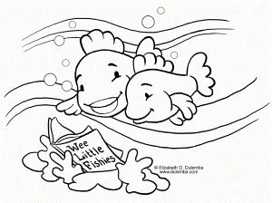 School Of Fish Coloring Sheet Images & Pictures - Becuo