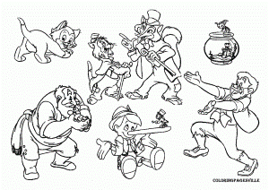Pinocchio Coloring Pages - Free Coloring Pages For KidsFree