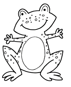a simple frog Colouring Pages