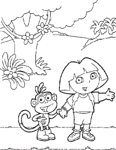 Dora Halloween Coloring Pages - Free Printable Coloring Pages