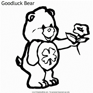 Care Bears Good Luck Bear Coloring Page : Printables for Kids