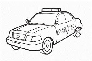 Police Car Coloring Page | Coloring Pages