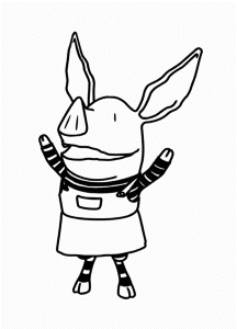 Super Olivia The Pig The Famous Painter Coloring Page Clipart Fr ...