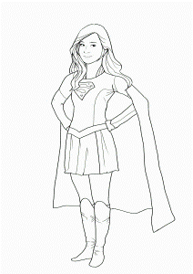 Supergirl Coloring Book - Coloring Pages for Kids and for Adults