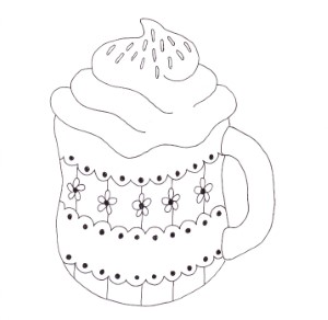 Cup of Cocoa Coloring Page – Wee Folk Art