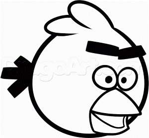 How to Draw Red Angry Bird, Step by Step, Video Game Characters