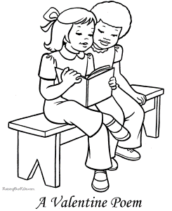Kids Valentine coloring book pages - 008