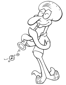 Squidward Coloring Pages : Coloring Book Area Best Source for