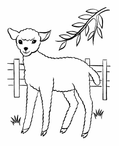 BlueBonkers: Free Printable Easter Lamb Coloring Page Sheets - 6