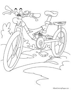 Cartoon racing cycle coloring page | Download Free Cartoon racing