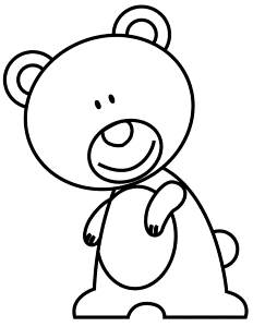 Funny Bear Coloring Page | HM Coloring Pages