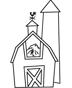 Pre-K Coloring Pages | Free Printable Barn Pre-K Coloring page
