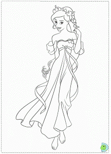 Enchanted Coloring page, Princess Giselle coloring page