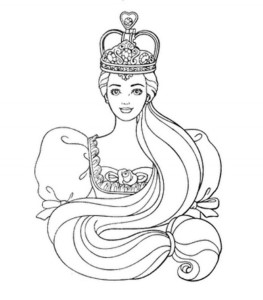 Crown Princess Coloring Page - Kids Colouring Pages