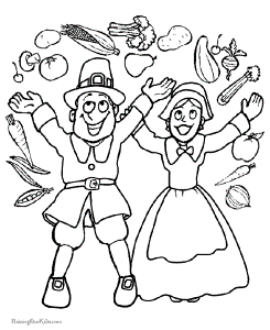 Thanksgiving Color Pages for Kids - Z31 Coloring Page