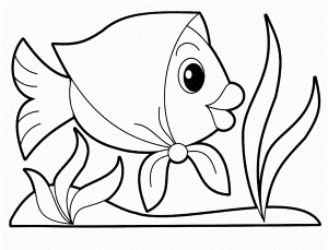 Beauty Fish Animals coloring pages for babies | HelloColoring.com