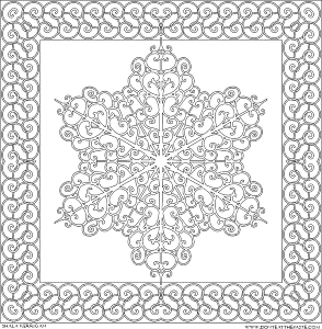Snowflake Mandala - Coloring Pages for Kids and for Adults