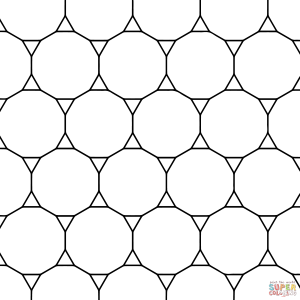 Triangle Tessellation Patterns Coloring Pages, Rudolph Face ...
