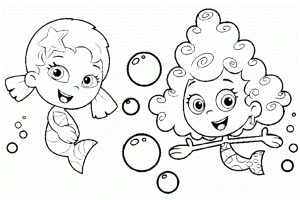 Bubble Guppies coloring pages overview with all sheets on
