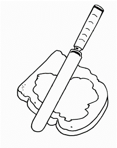 Peanut Butter Jelly Sandwich Coloring Page - Food Coloring Pages