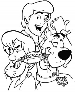 Shaggy and Scooby are Shocked Coloring Page | Kids Coloring Page