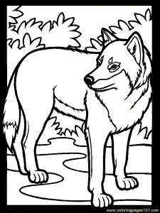 Coloring Pages Hungary Color Wolf (Countries > Others) - free