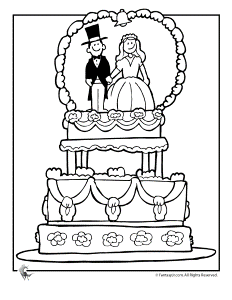 Fantasy Jr. | Wedding Cake Coloring Page