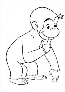 Cute Monkey Coloring Pages Kids | 99coloring.com