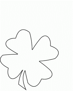 Spring Day Coloring Pages : Four Leaf Clover Interesting Coloring