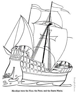 Christopher Columbus Coloring Pages