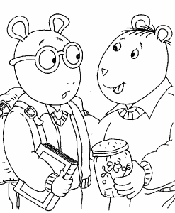 Printable Arthur 2 Cartoons Coloring Pages 