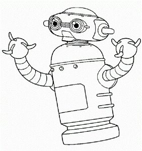 Robots For Household Helpers Coloring Pages - Robot Coloring Pages