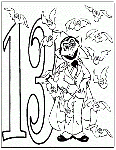 not number 13 Colouring Pages