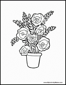 flowers coloring book - group picture, image by tag - keywordpictures.
