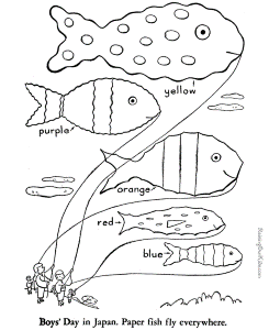 Slippery fish Colouring Pages