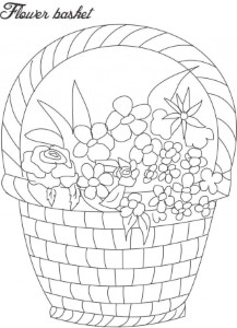 Flower Pot Coloring Printable Page For Kids 9 Decorative Flower