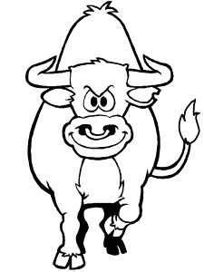 Bull RidingBbig kids Colouring Pages