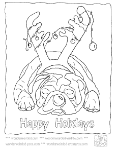 Christmas Dog Pictures to Color,Echo
